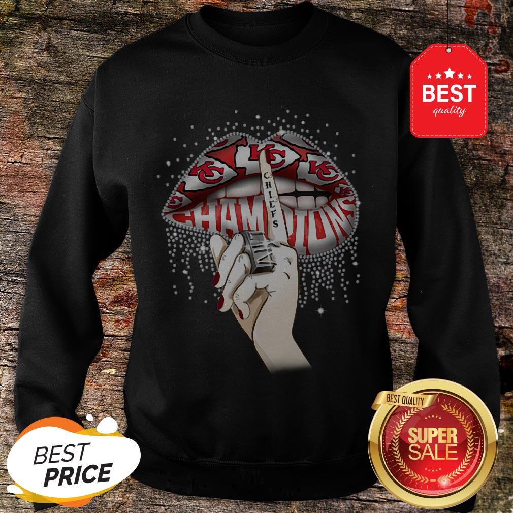 Lips Diamond Kansas City Chiefs Champions Super Bowl Shirt
