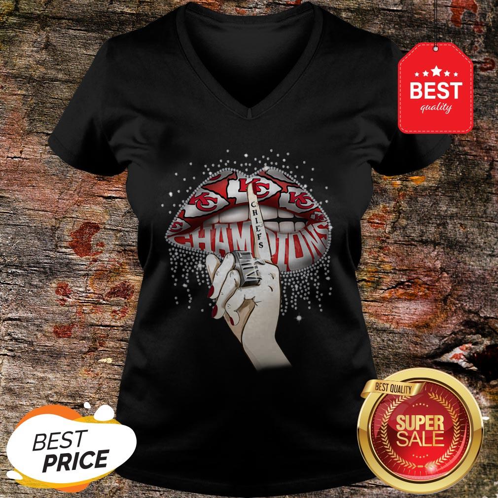 Lips Diamond Kansas City Chiefs Champions Super Bowl Shirt