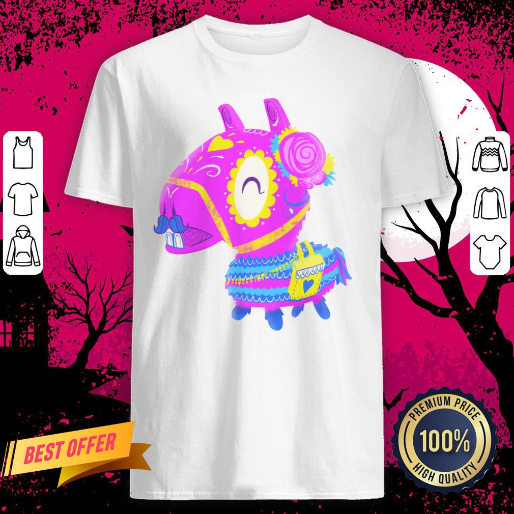 Llama Piñata Muerto Day Of The Dead Sugar Skull Shirt