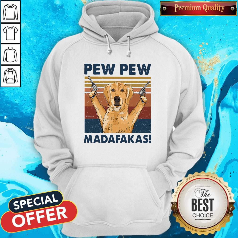 Lovely Golden Retriever Pew Pew Madafakas Vintage Shirt