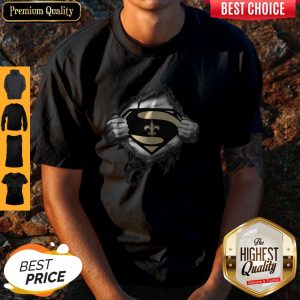 Top Blood Inside Me Superman New Orleans Saints Shirt