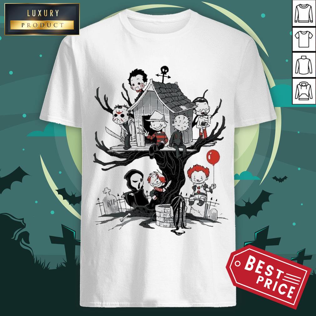Maniac Park Horror Character Theme Park Tree Halloween Shirt