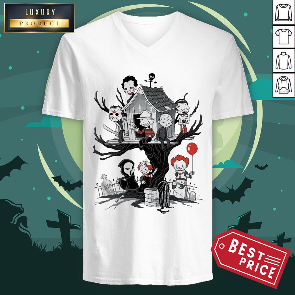 Maniac Park Horror Character Theme Park Tree Halloween Shirt