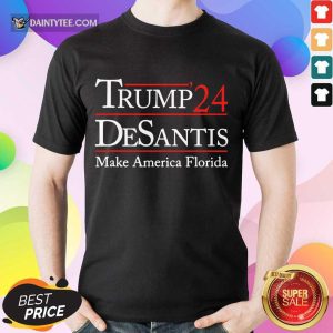 Pretty Donald Trump 24 Desantis Make America Florida Shirt