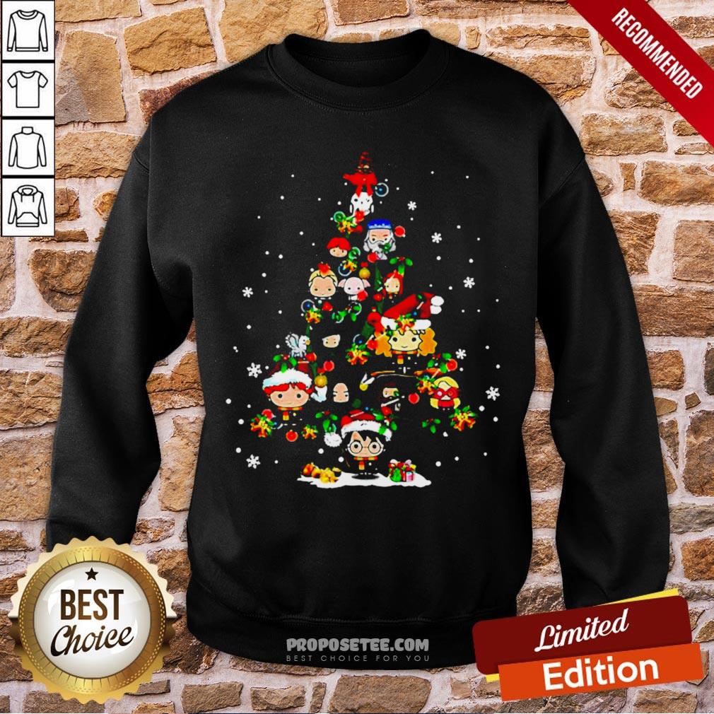 Merry Christmas Harry Potter Chibi Tree Shirt