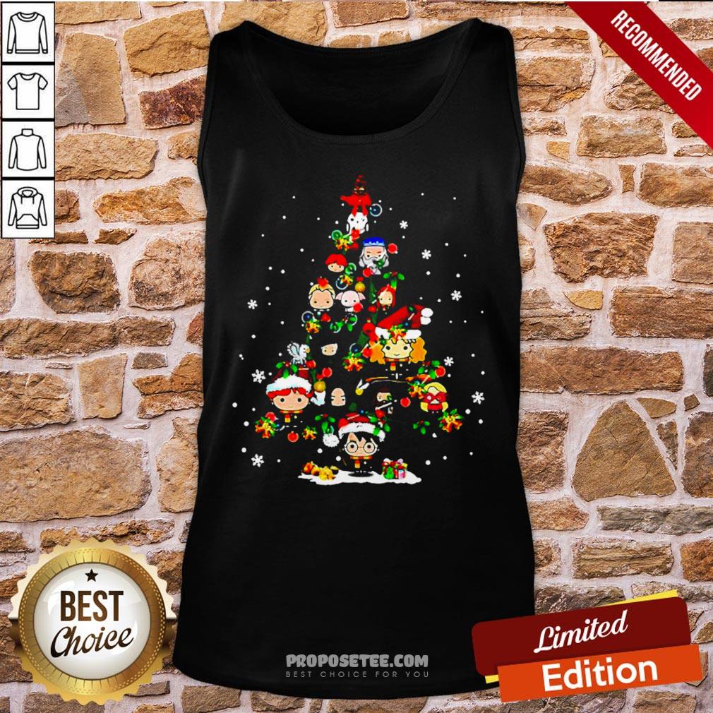Merry Christmas Harry Potter Chibi Tree Shirt