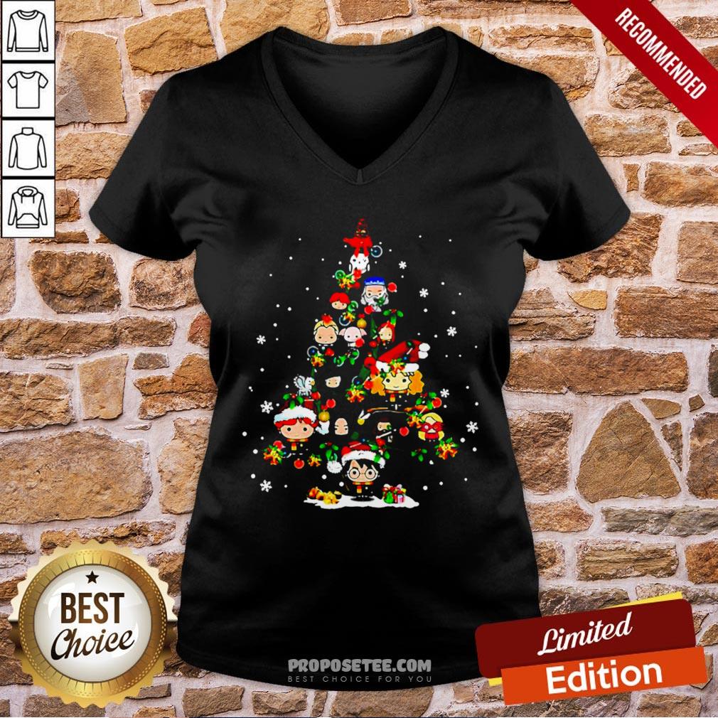 Merry Christmas Harry Potter Chibi Tree Shirt