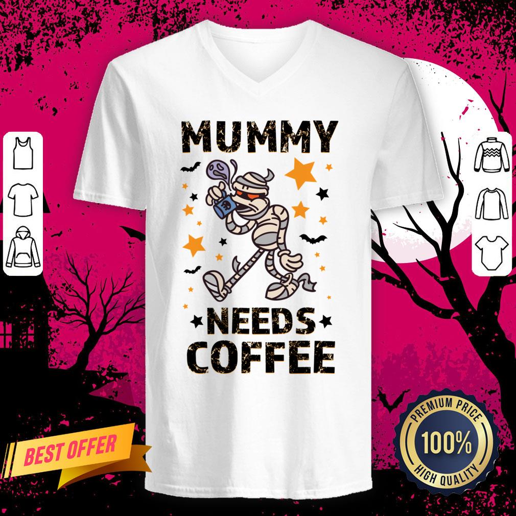 Mummy Needs Drink Coffee In Halloween Day Shirt