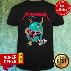 Premium Star Wars Metallica Mandalorian Damaged Armor Shirt