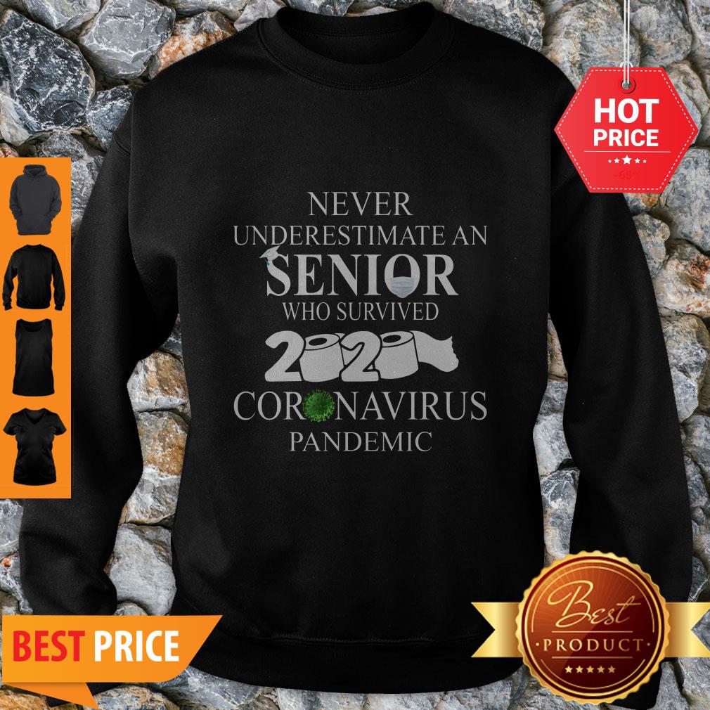 Never Underestimate An Senior Who Survived 2020 Coronavirus Pandemic Shirt