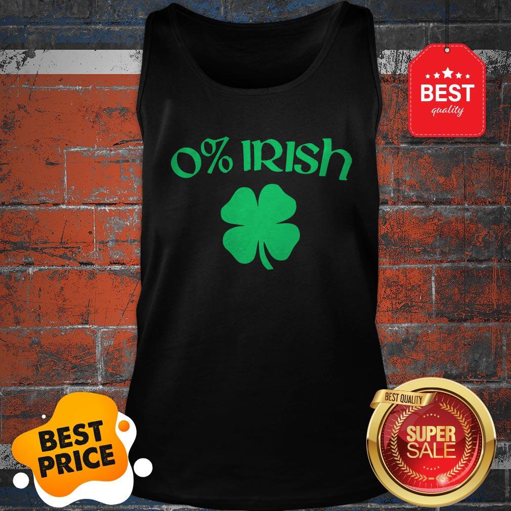 Nice 0% Irish Funny Beer Drinking Saint Patricks Day Shirt
