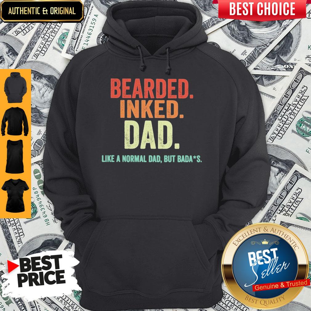 Nice Bearded Inked Dad Like A Normal Dad But Badas Vintage Shirt