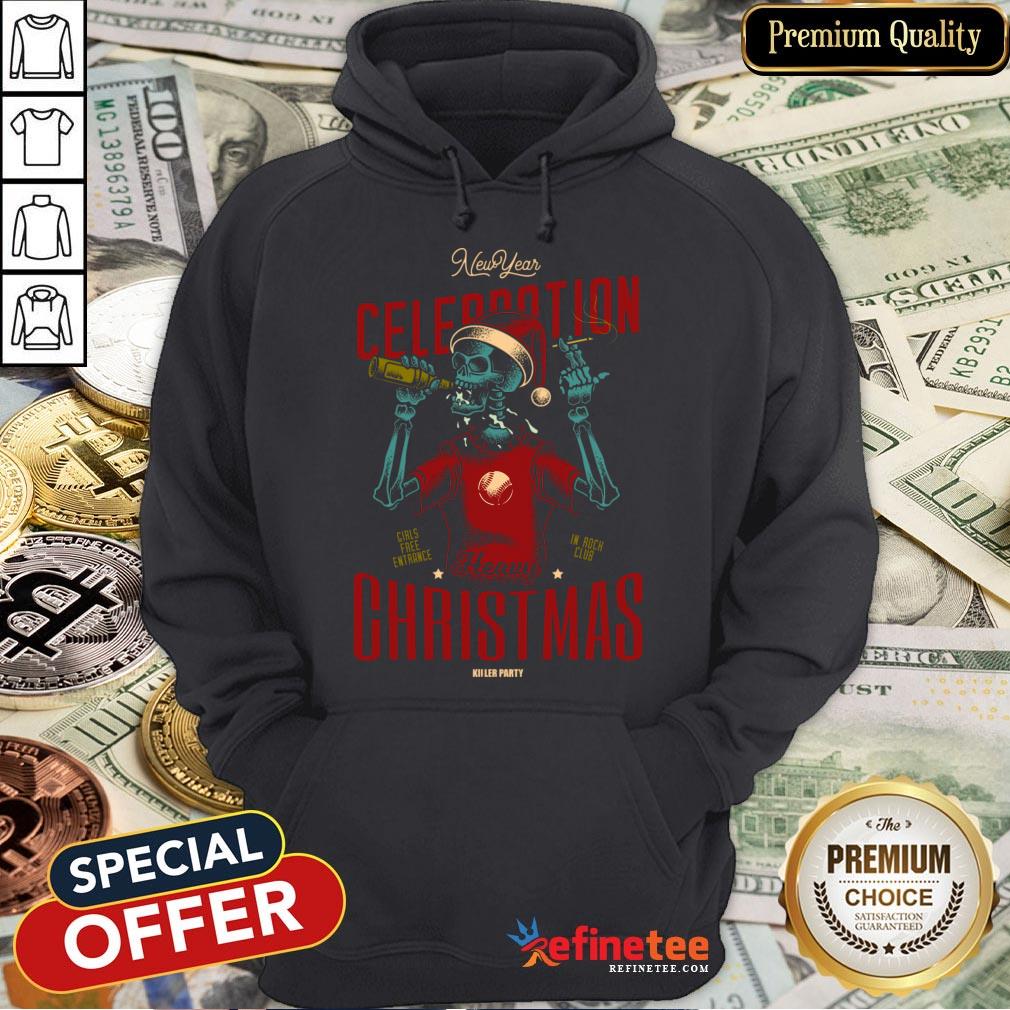 Nice Christmas Bad Santa Skeleton Shirt