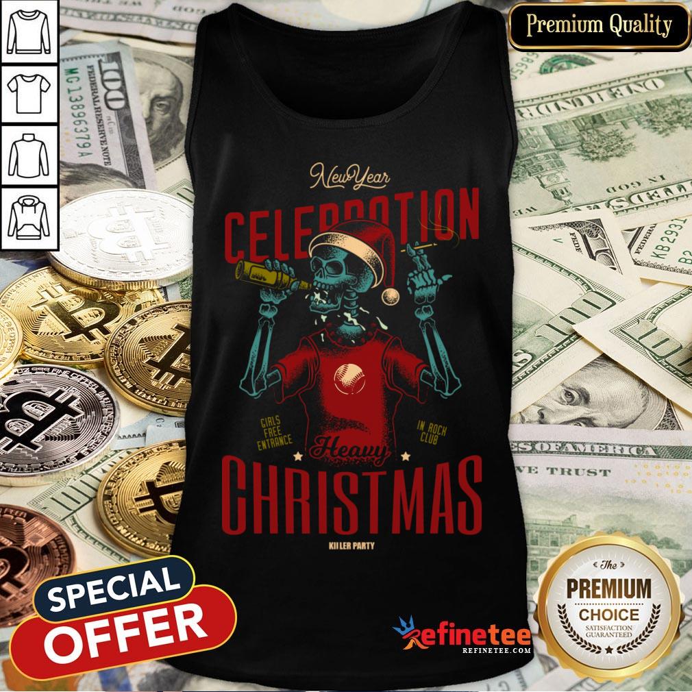 Nice Christmas Bad Santa Skeleton Shirt