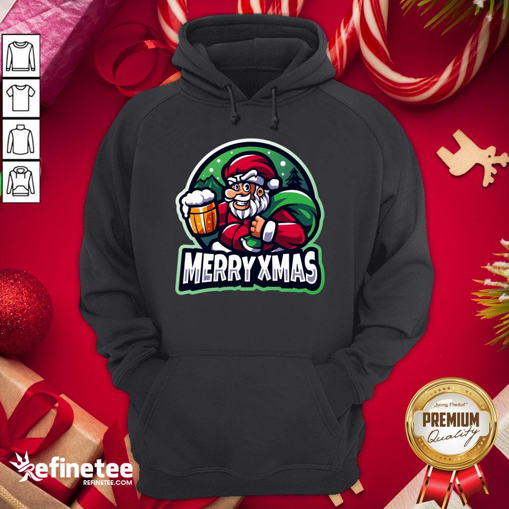 Nice Christmas Beer Merry Xmas Santa Shirt