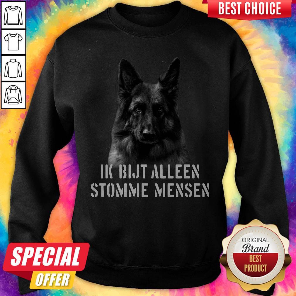 Nice Duitse Herder Ik Bijt Alleen Stomme Mensen Shirt