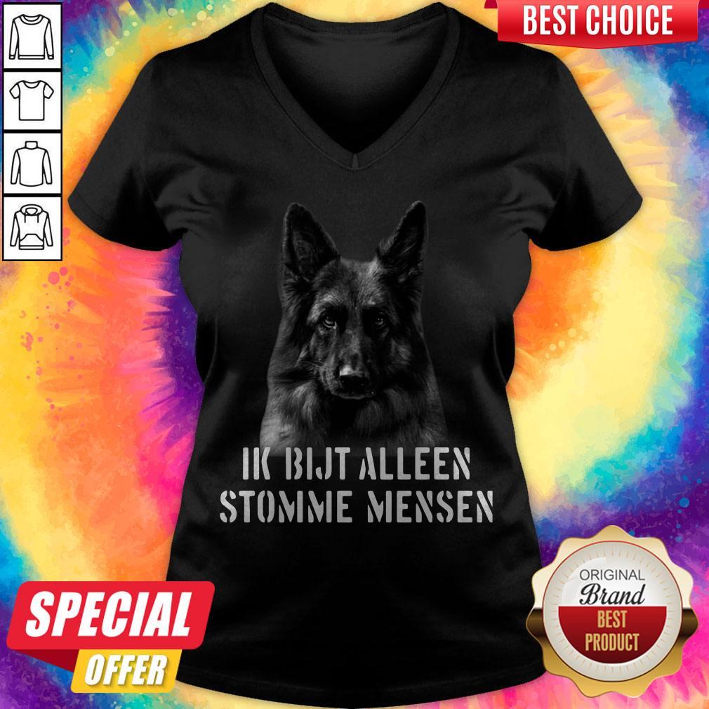Nice Duitse Herder Ik Bijt Alleen Stomme Mensen Shirt