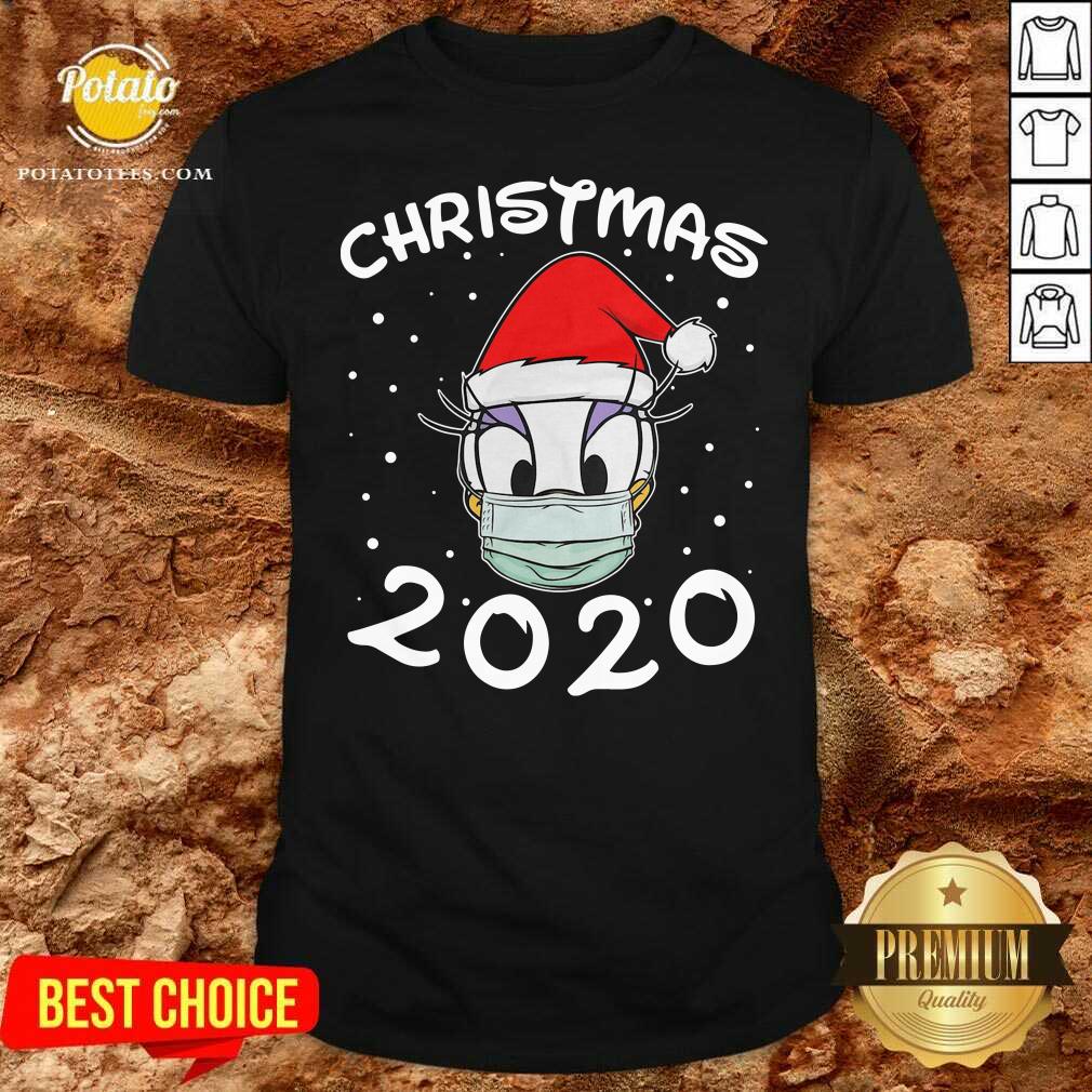 Nice Face Daisy Santa Wear Mask Merry Christmas 2020 Christmas Shirt