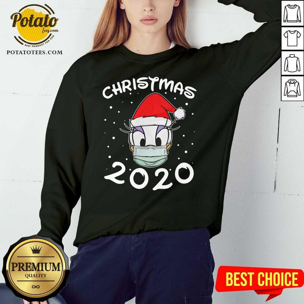 Nice Face Daisy Santa Wear Mask Merry Christmas 2020 Christmas Shirt