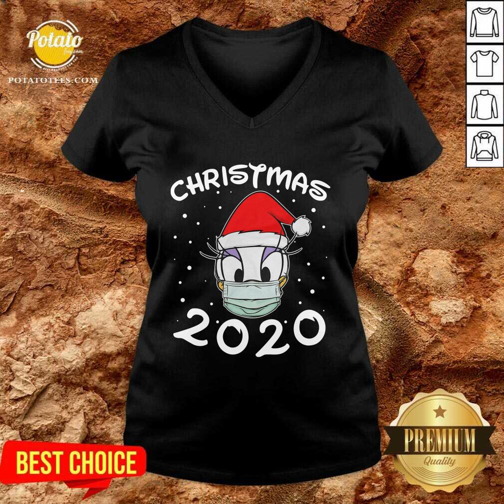 Nice Face Daisy Santa Wear Mask Merry Christmas 2020 Christmas Shirt