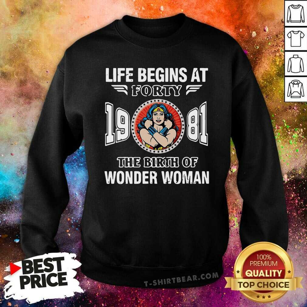 Nice Life Begins At Thirty Five 1986 The Birth Of Wonder Woman Shirt