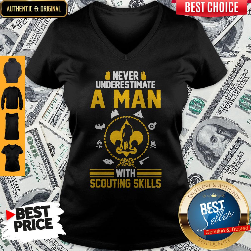 Nice Never Underestimate A Man With Scouting Skills Shirt