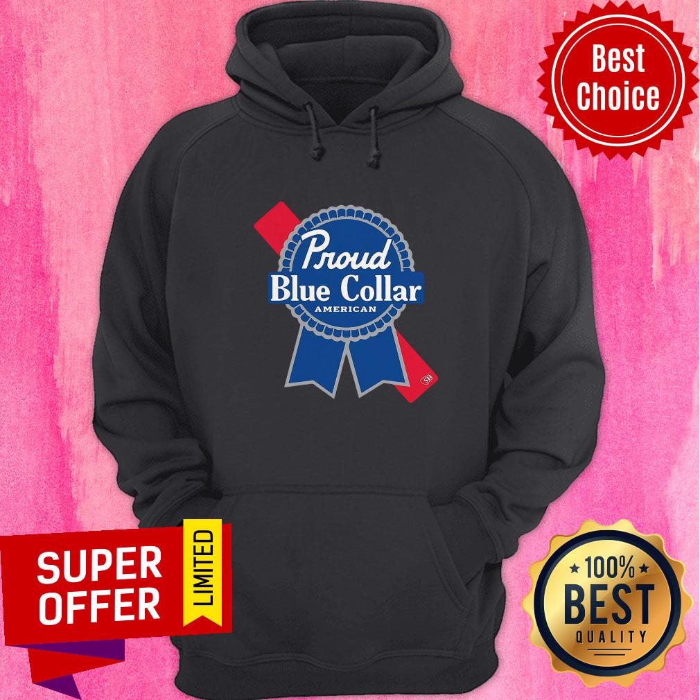 Nice Proud Blue Collar American Flag Shirt