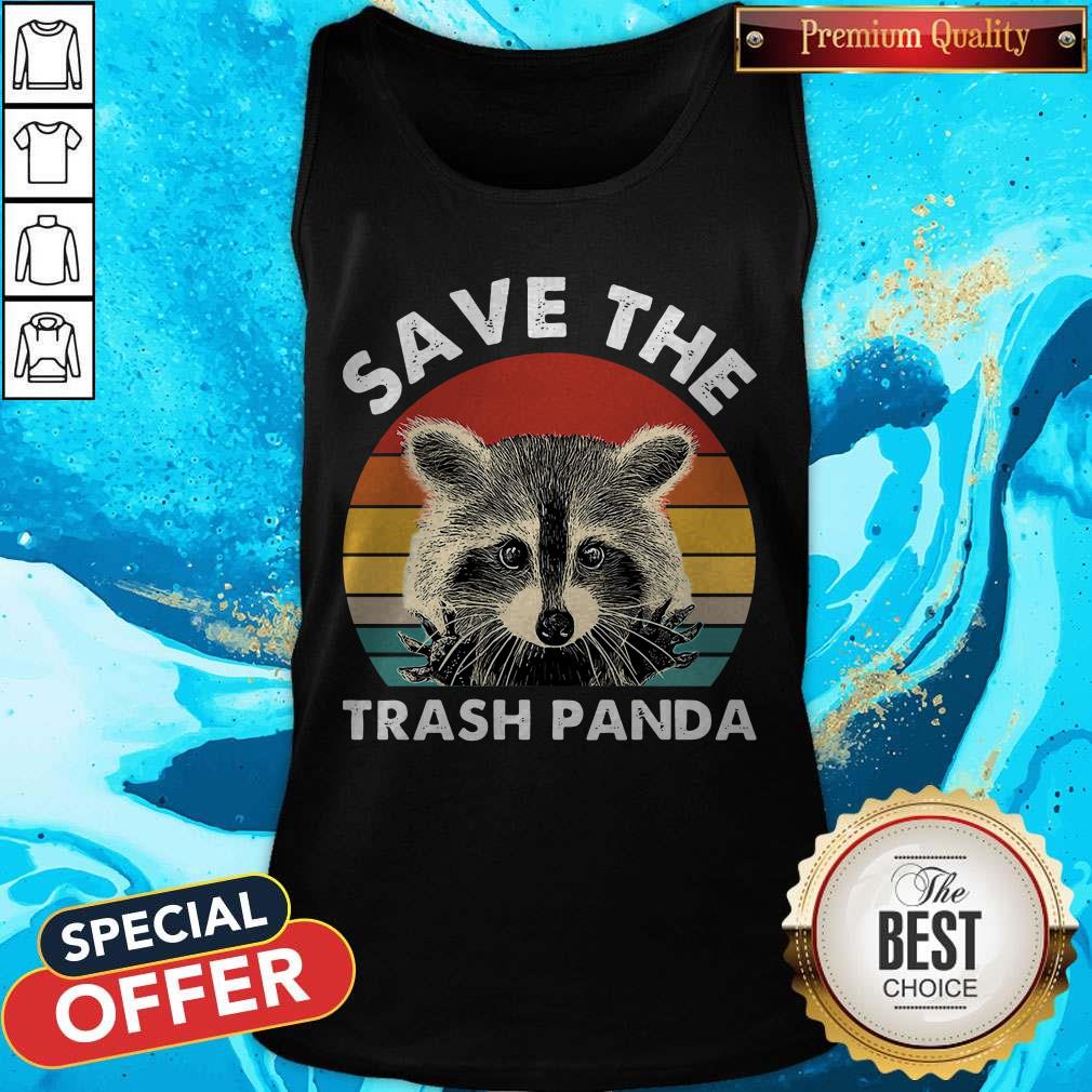 Nice Raccoon Save The Trash Panda Vintage Retro Shirt