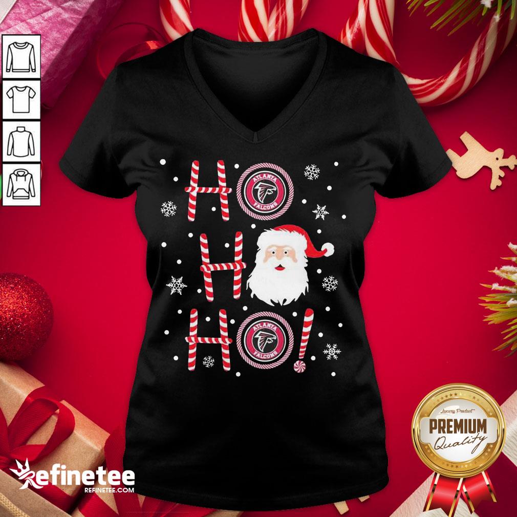 Nice Santa Claus Ho Ho Ho Atlanta Falcons Christmas Shirt