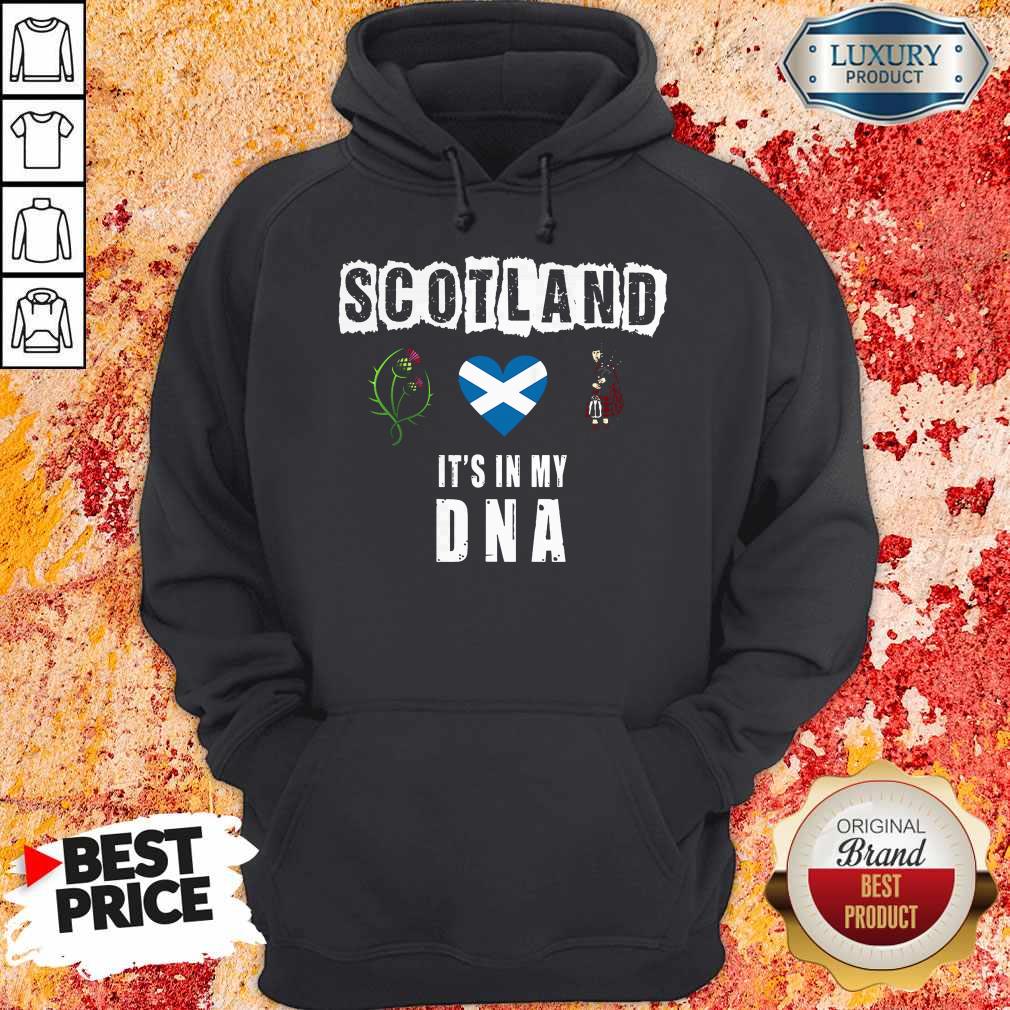Nice Scotland Flag Heart Highland Dress It's In My DNA Shirt