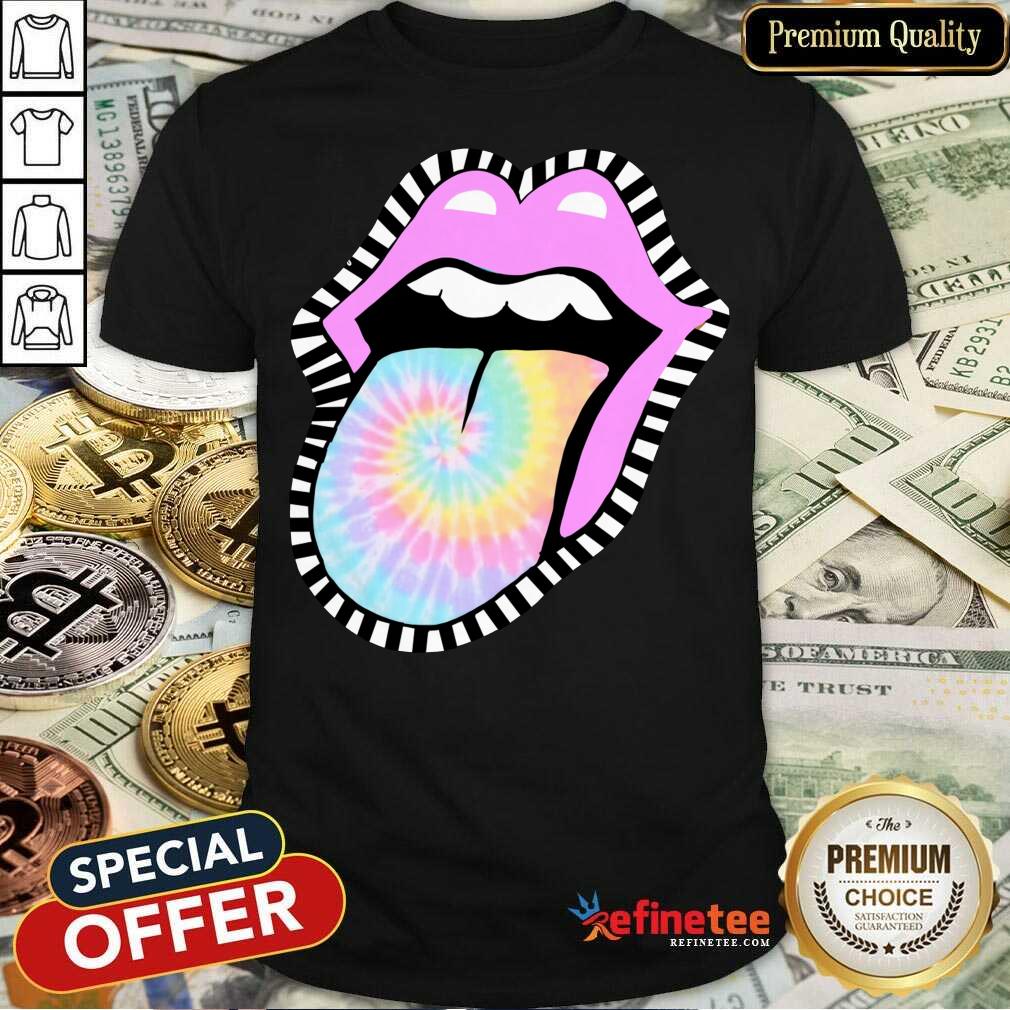 Nice Tie Dye Lips Shirt
