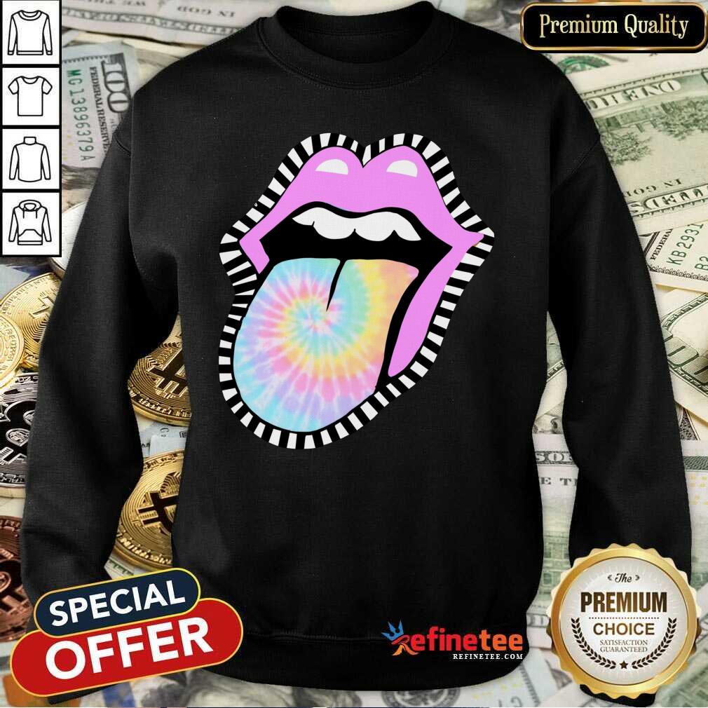 Nice Tie Dye Lips Shirt