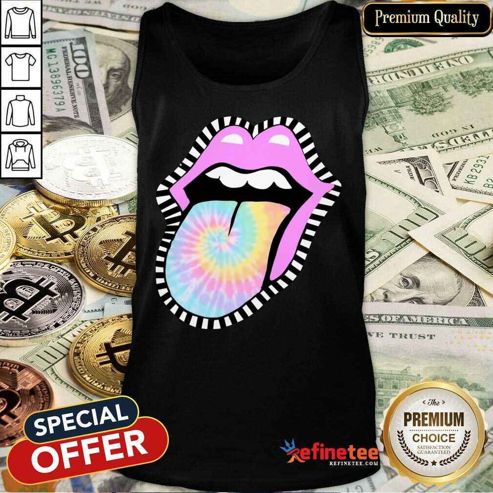 Nice Tie Dye Lips Shirt