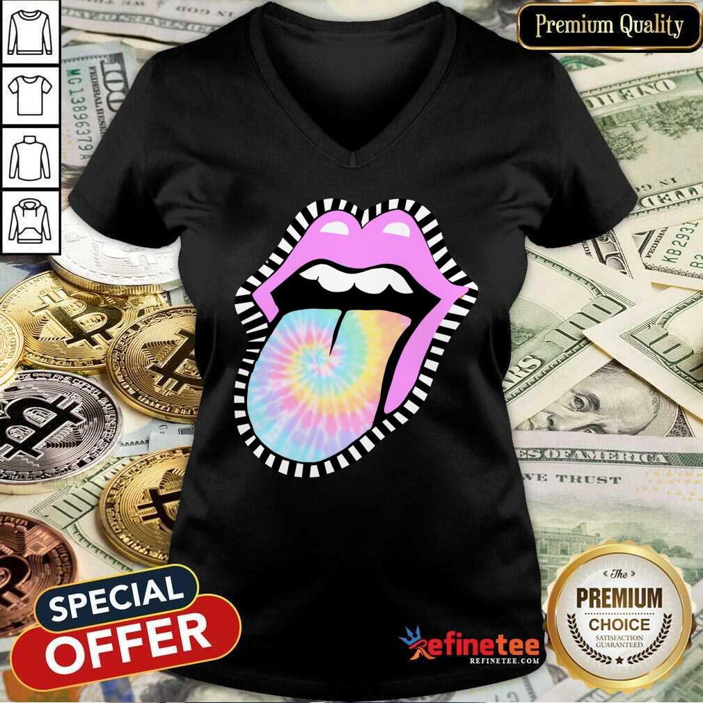 Nice Tie Dye Lips Shirt