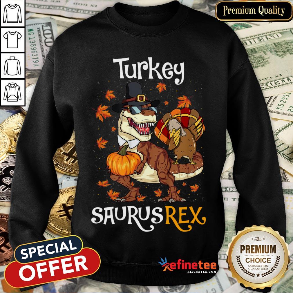 Nice Turkey Saurusrex Thanksgiving Gift Shirt