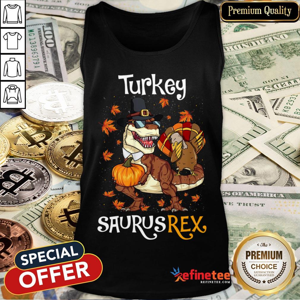 Nice Turkey Saurusrex Thanksgiving Gift Shirt