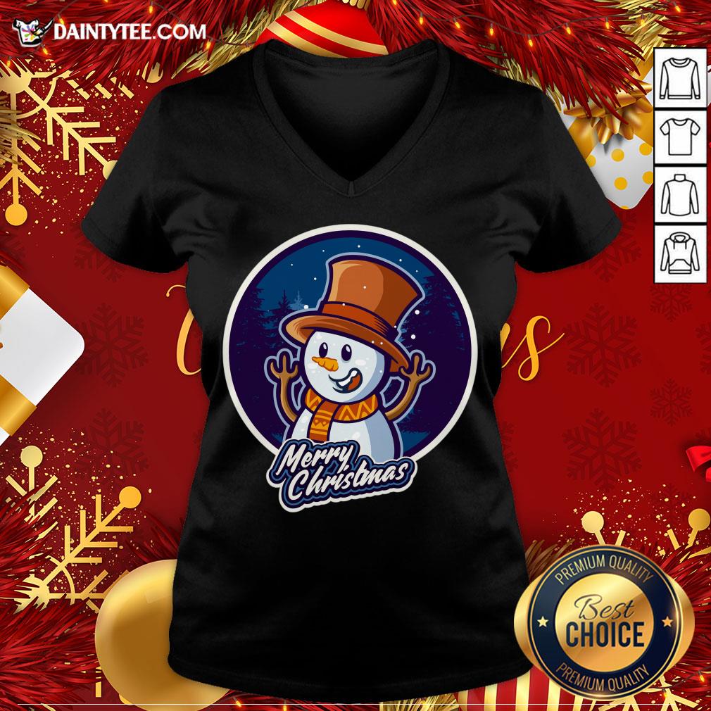 Nice Xmas Smiley Snowman Merry Christmas T-Shirt
