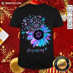 Awesome Sunflower Paw Dog Mom Shirt