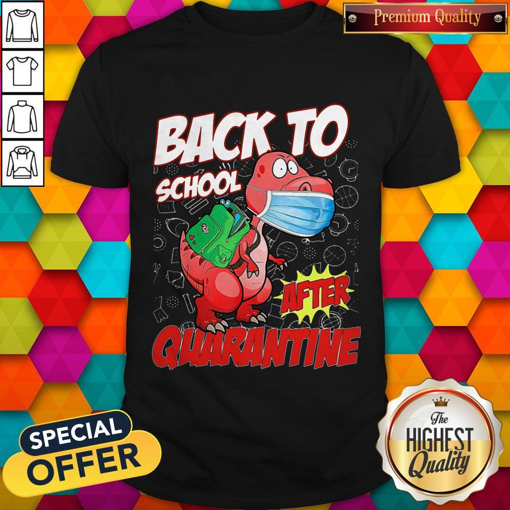 Official Dinosaur T Rex Face Mask Back To School After Quarantine Shirt