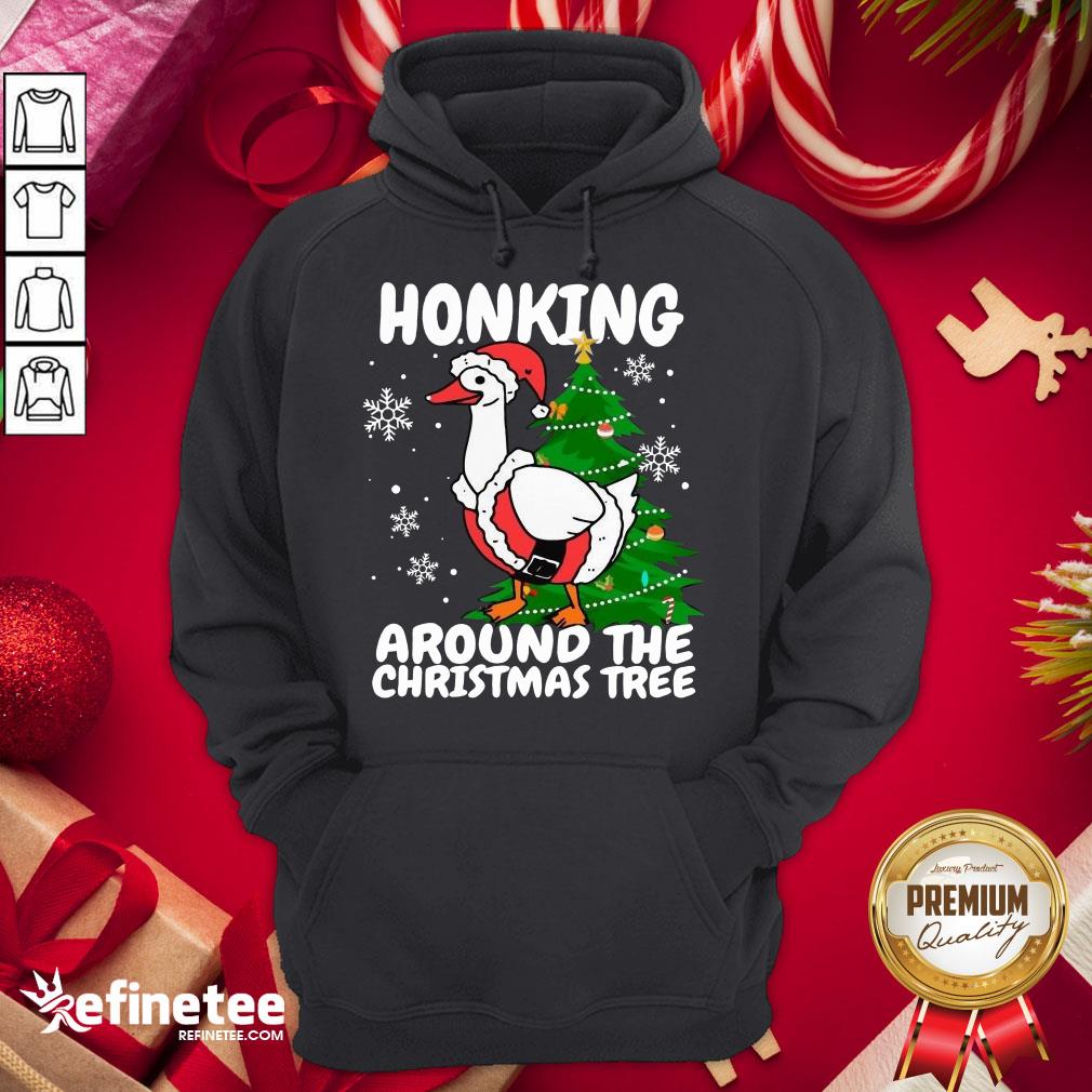 Official Honking Around The Christmas Tree Duck Noel Trending Shirt