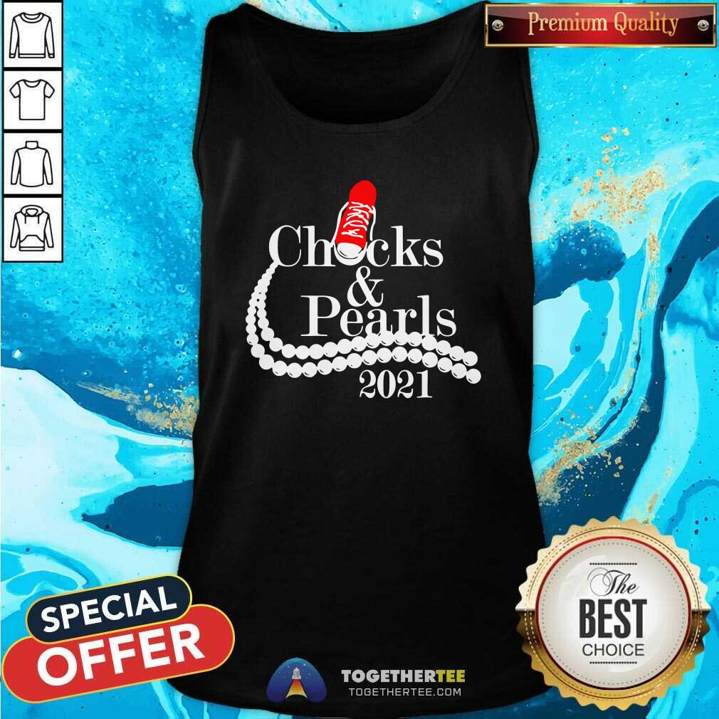 Official Kamala Harris Chucks And Pearls 2021 Red Converse Shirt