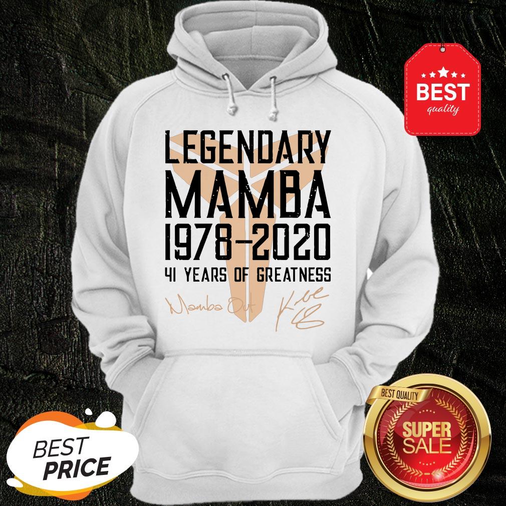 Official Legendary Mamba 41 Years Of Greatness Kobe Bryant Signature Shirt