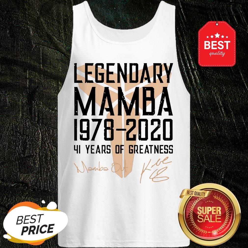 Official Legendary Mamba 41 Years Of Greatness Kobe Bryant Signature Shirt