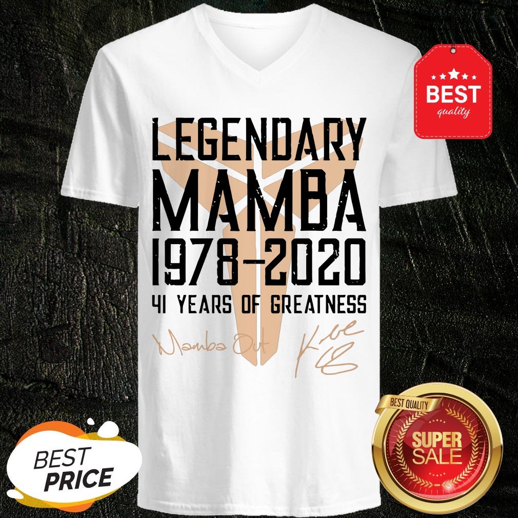 Official Legendary Mamba 41 Years Of Greatness Kobe Bryant Signature Shirt