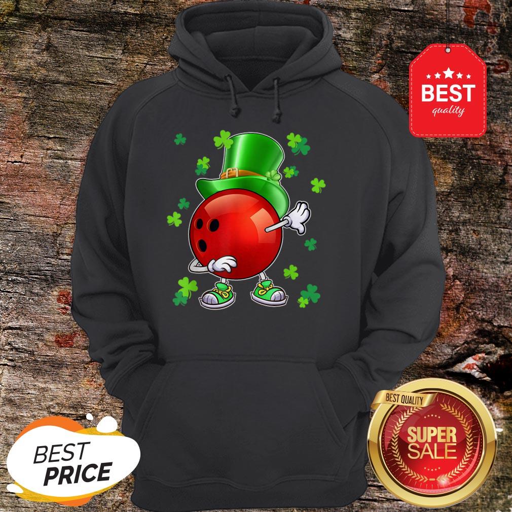 Official Womens Dabbing St Patricks Day Bowling Leprechaun Girls Shirt