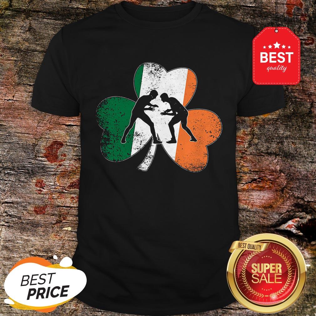 Official Wrestling St.Patrick’s Day Gift Shamrock Ireland Irish Flag Shirt