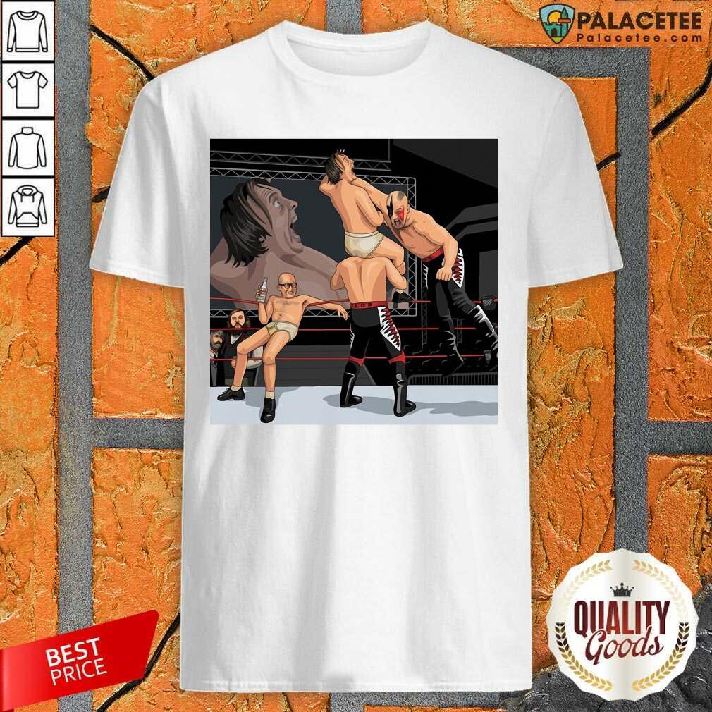 Original Jim’ll Paint It Eddie And Richie Vs Legion Of Doom Art Print Shirt