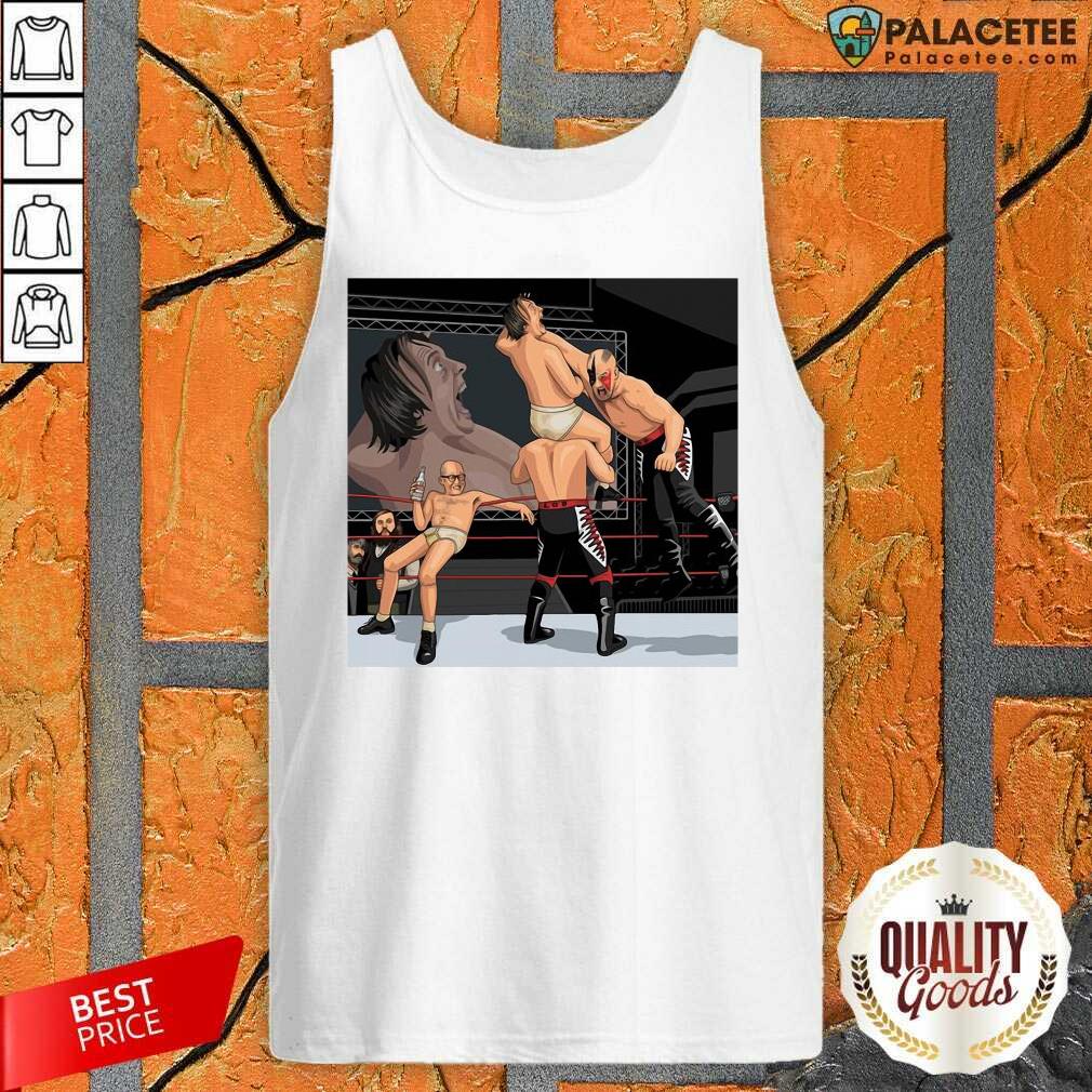 Original Jim’ll Paint It Eddie And Richie Vs Legion Of Doom Art Print Shirt