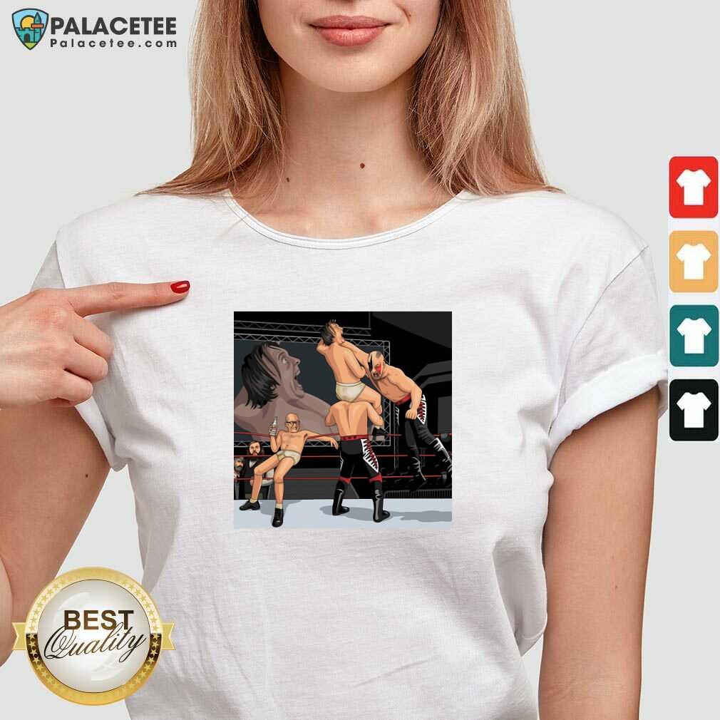 Original Jim’ll Paint It Eddie And Richie Vs Legion Of Doom Art Print Shirt