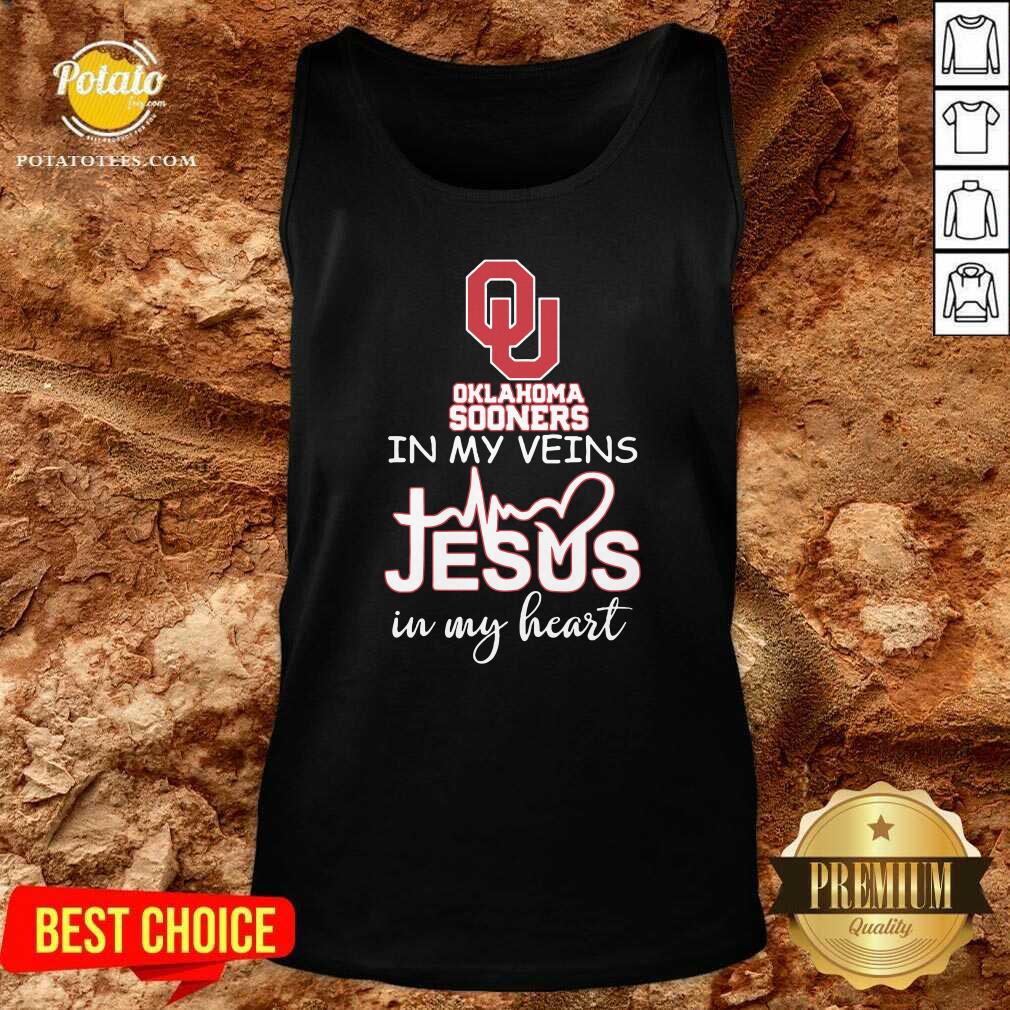 Original Oklahoma Sooners In My Veins Jesus In My Heart Shirt